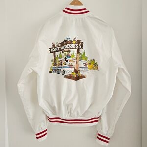 Vintage Disney Fort Wilderness Resort Jacket Large Mickey Chip Dale Varsity